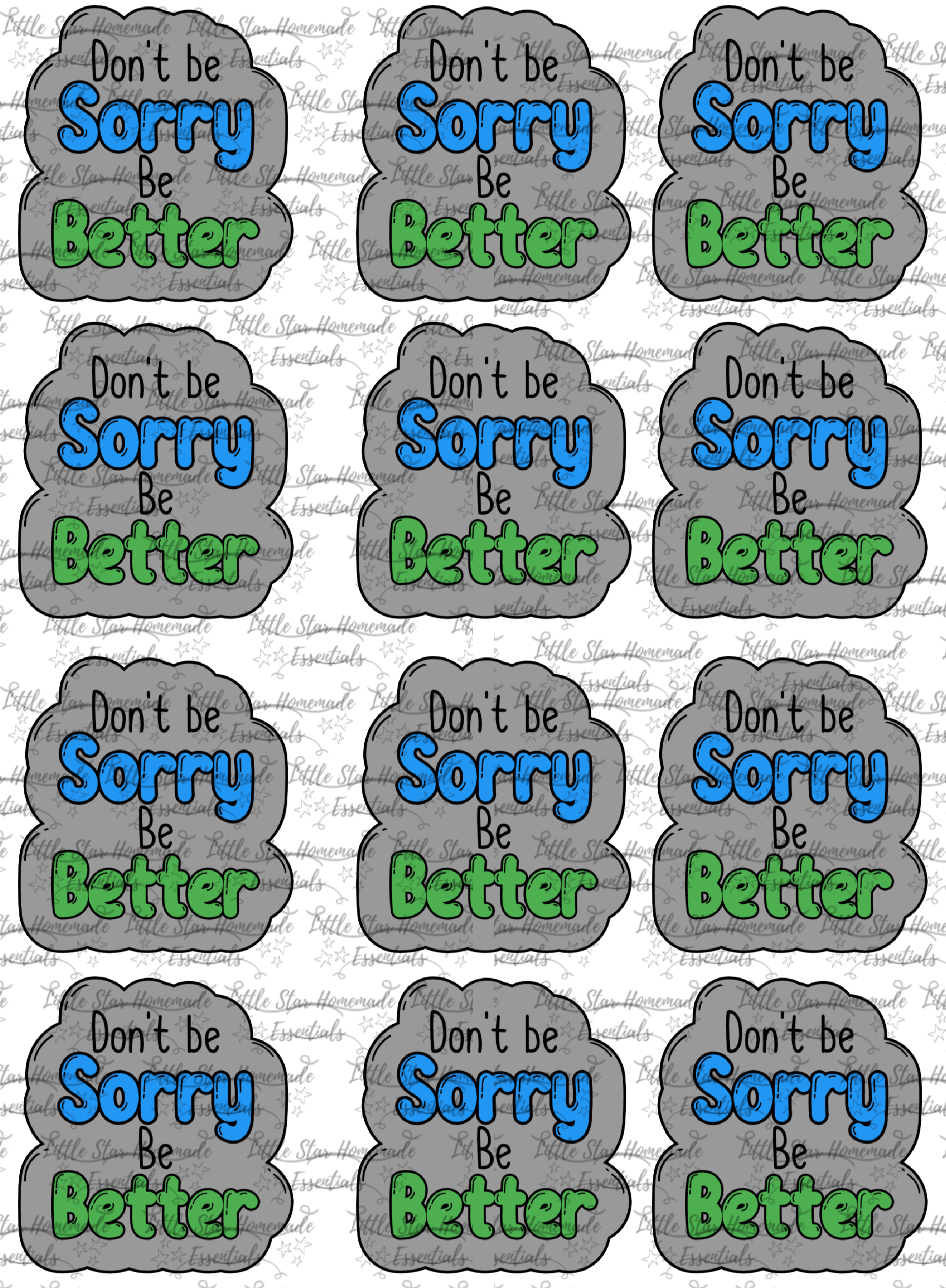 Little Star Custom Stickers Custom sticker requested because they always say sorry.