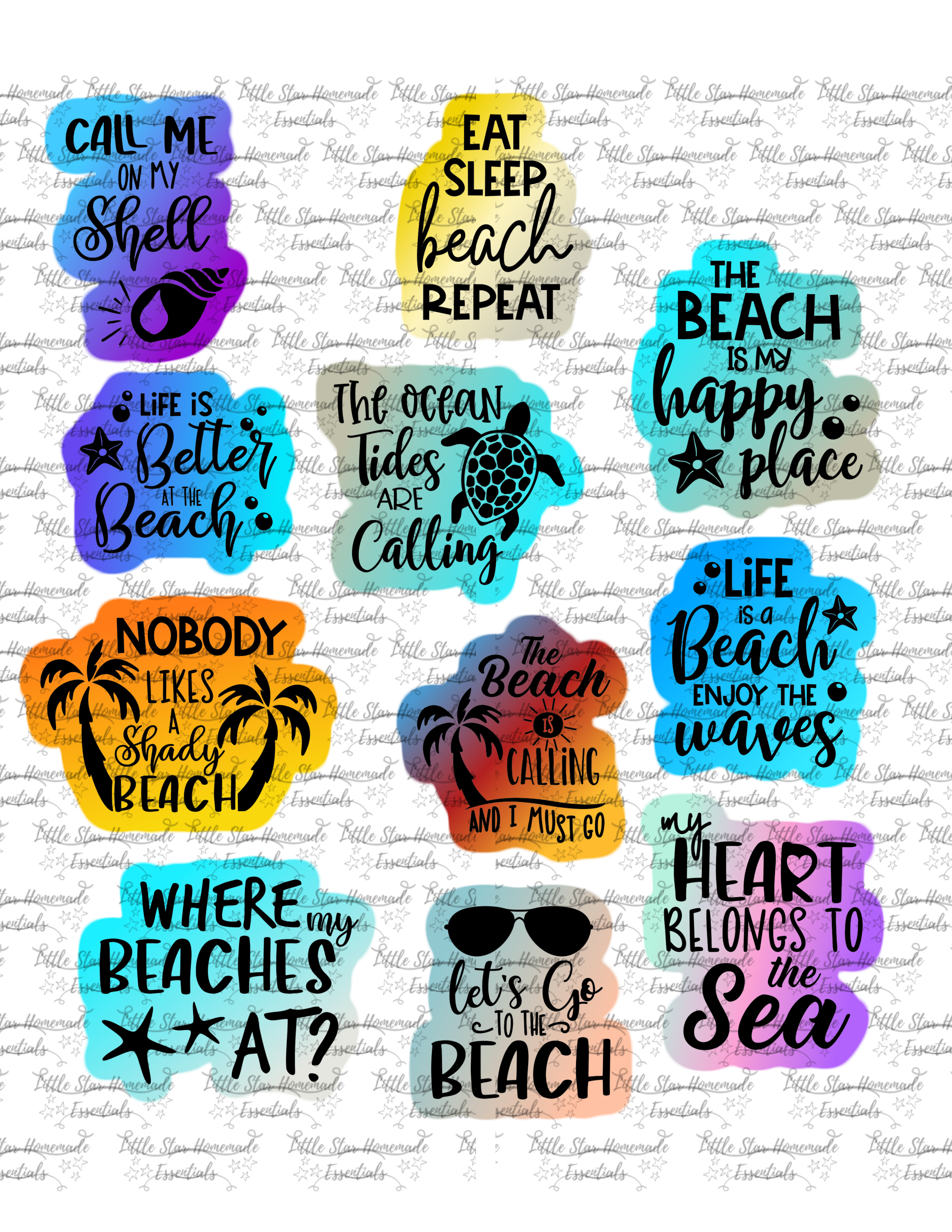 Sassy Beach Stickers Sassy Beach Stickers