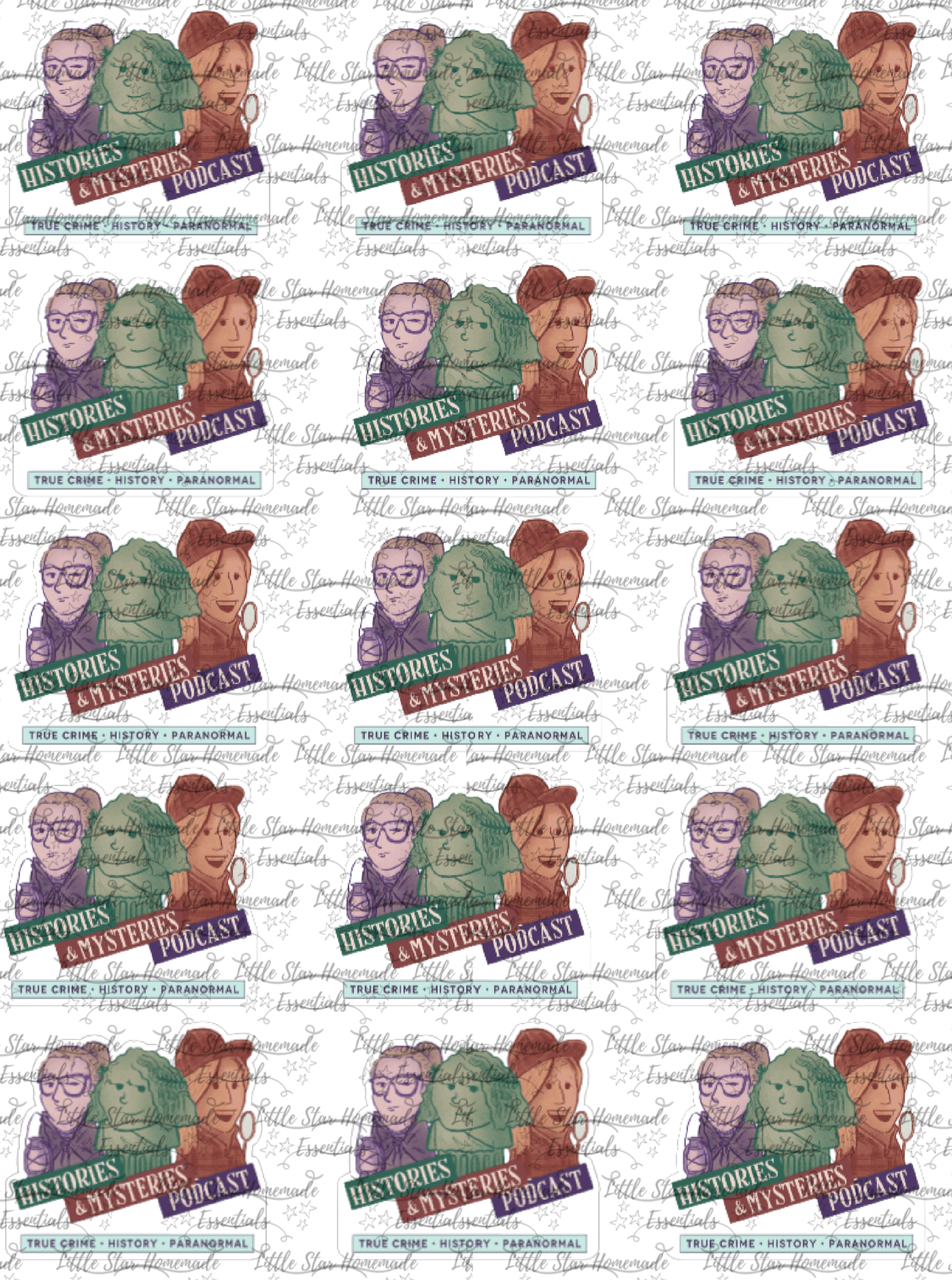 Little Star Custom Stickers Customer requested sticker for their Podcast.