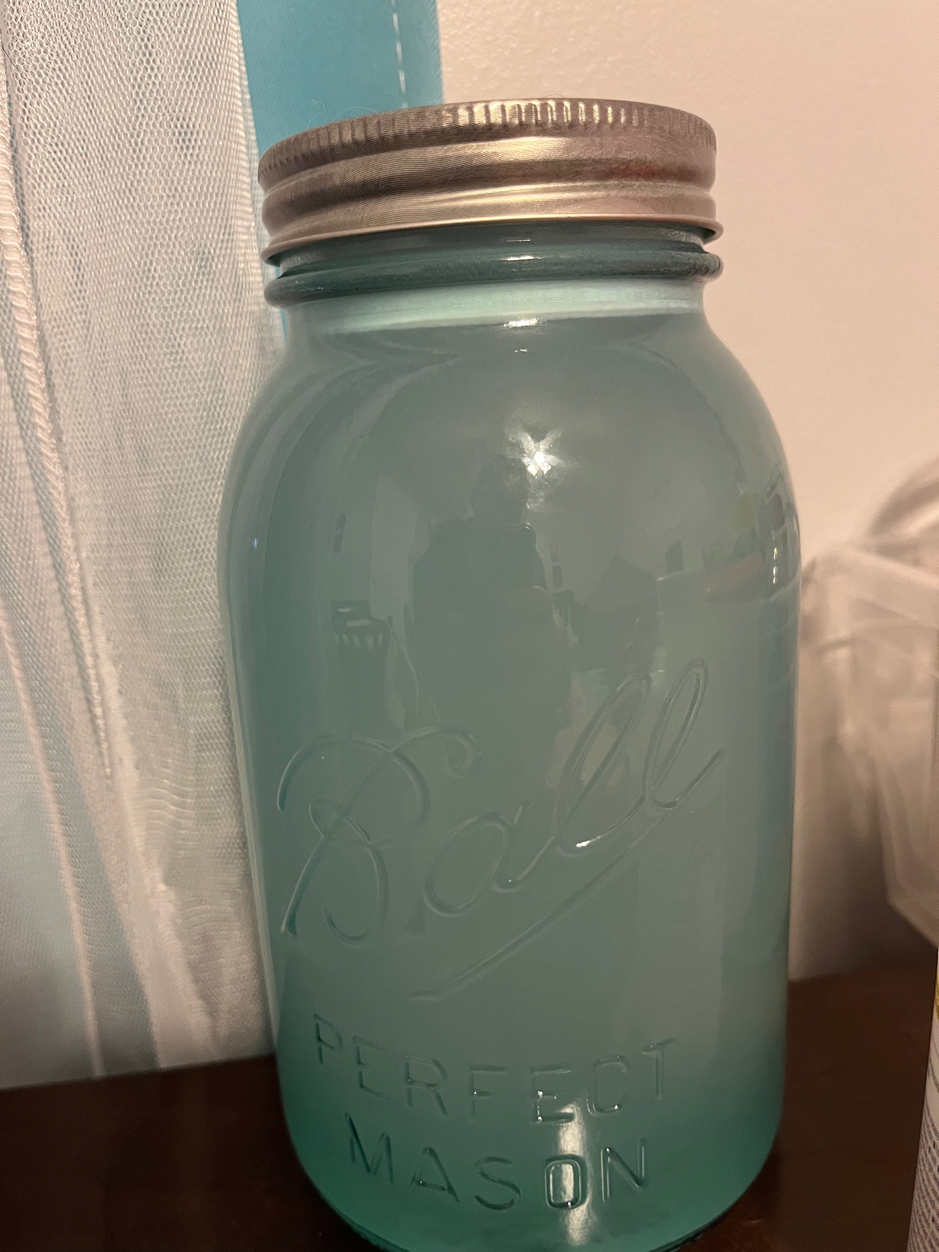 Wipe Bits Large mason jar for extra solution when bottles empty.