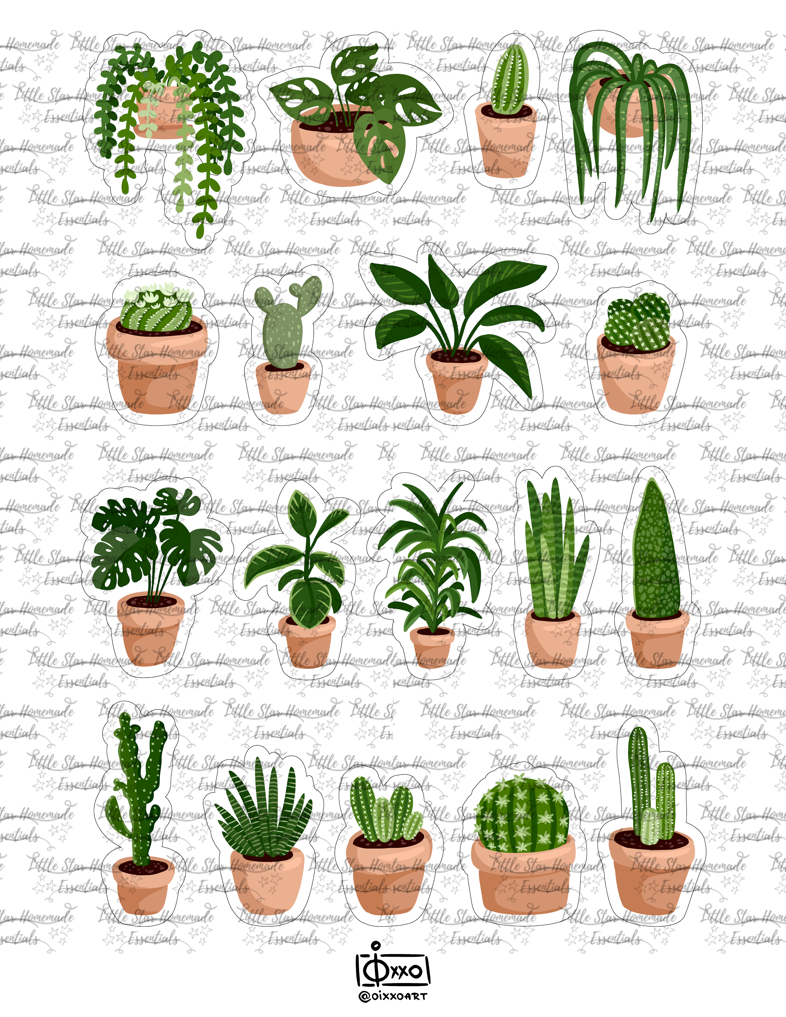 Succulent Plant Stickers Succulent Plant Stickers