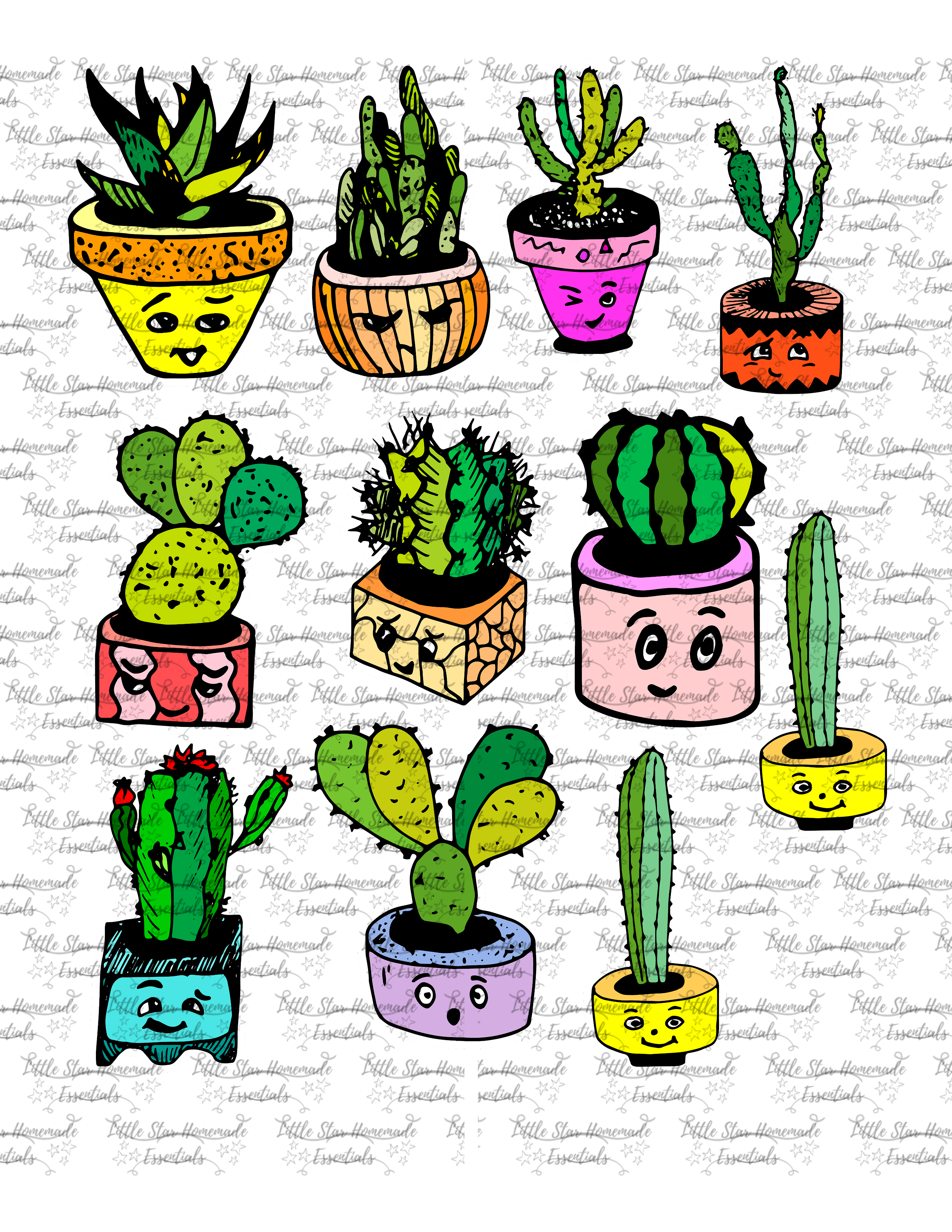 Succulent Plant Stickers Succulent Plant Stickers