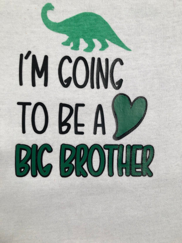 Announcement shirt made on a customers provided onesie! Customer was able to provide suggestions and approve of design prior to putting on shirt!