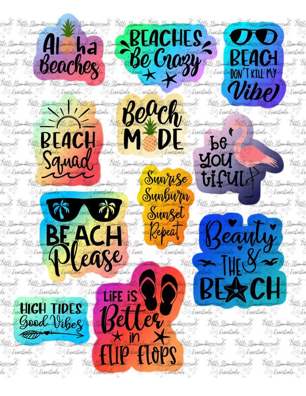 Sassy Beach Stickers