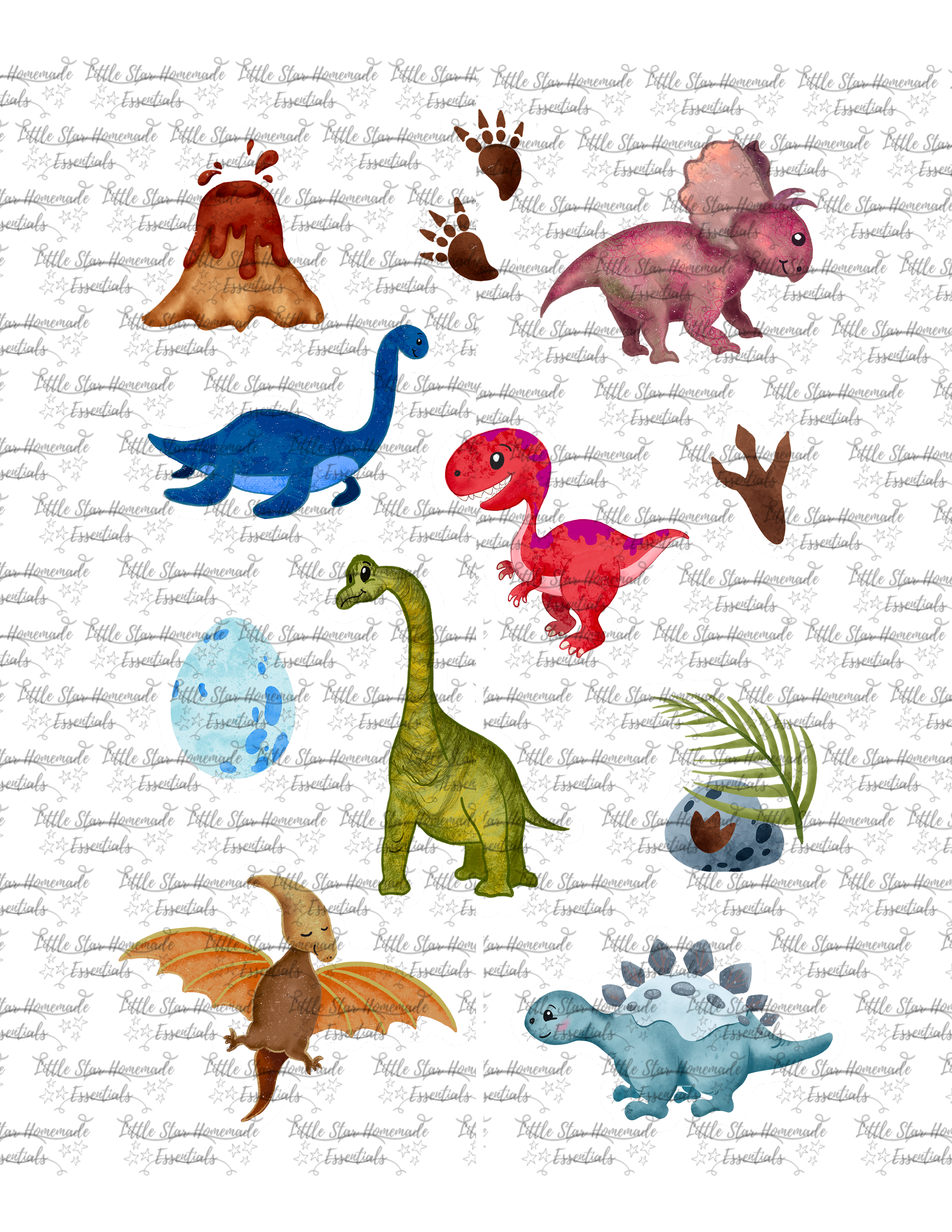 Dinosaur Stickers – Little Star Homemade Essentials