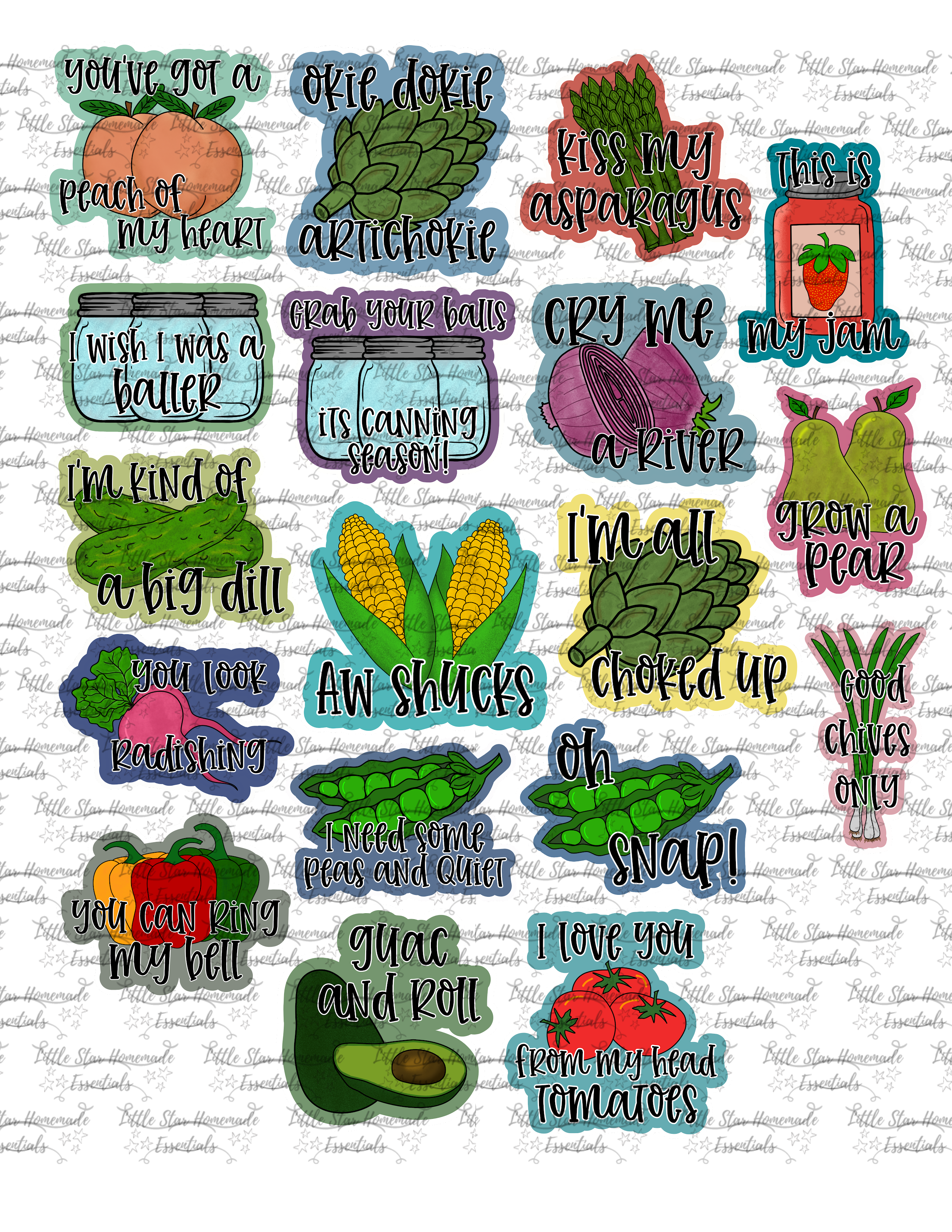 Food Pun Stickers