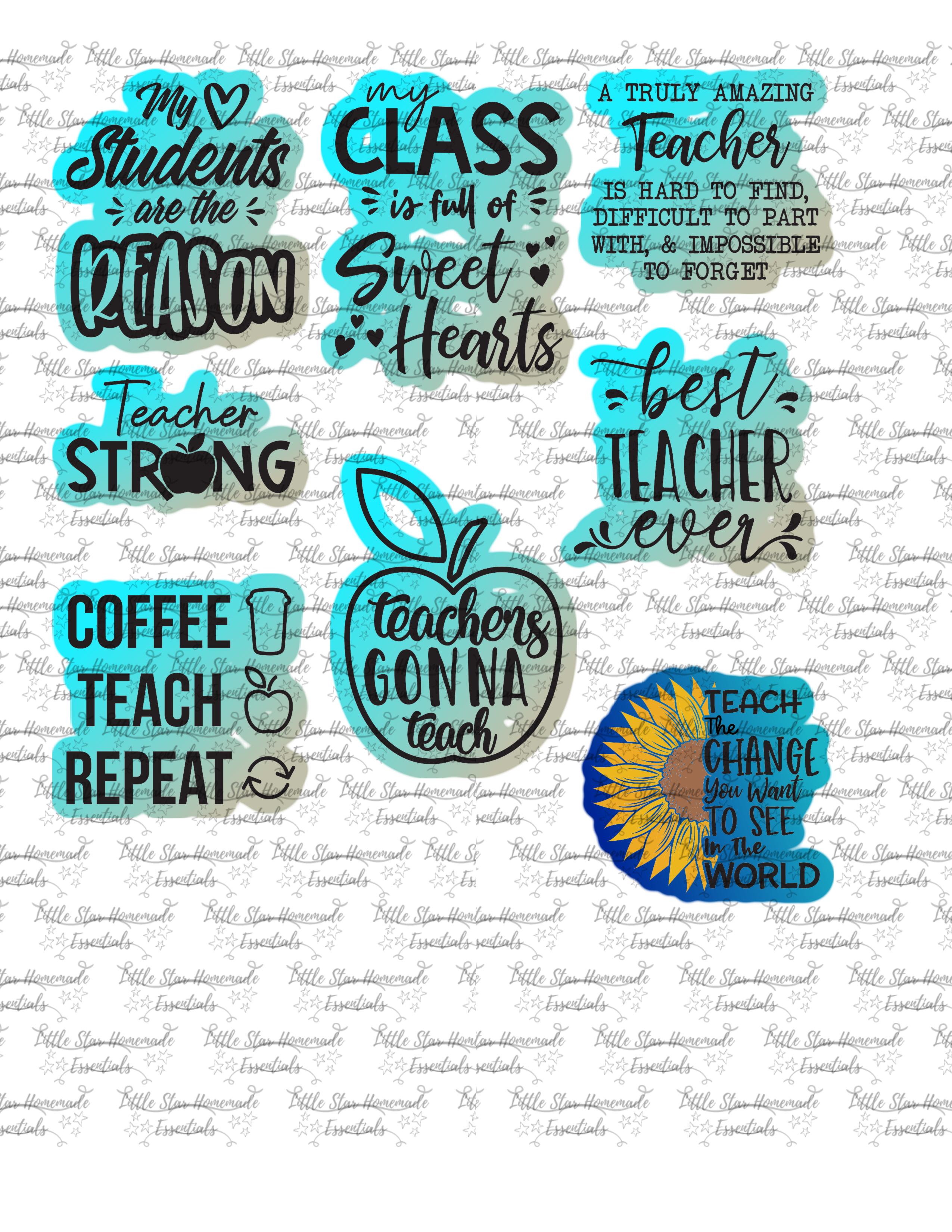 Teacher Stickers – Little Star Homemade Essentials